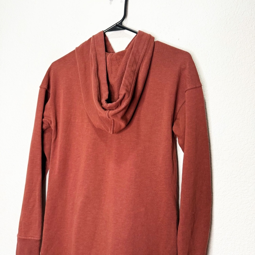 Toad&Co Follow Through Hooded Dress in Rust - Picture 7 of 11